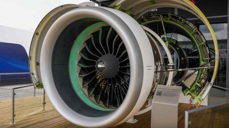 44 máy bay Airbus A321 NEO tại Việt Nam phải kiểm tra động cơ- Ảnh 1. Một động cơ máy bay của Pratt & Whitney - Ảnh: BLOOMBERG